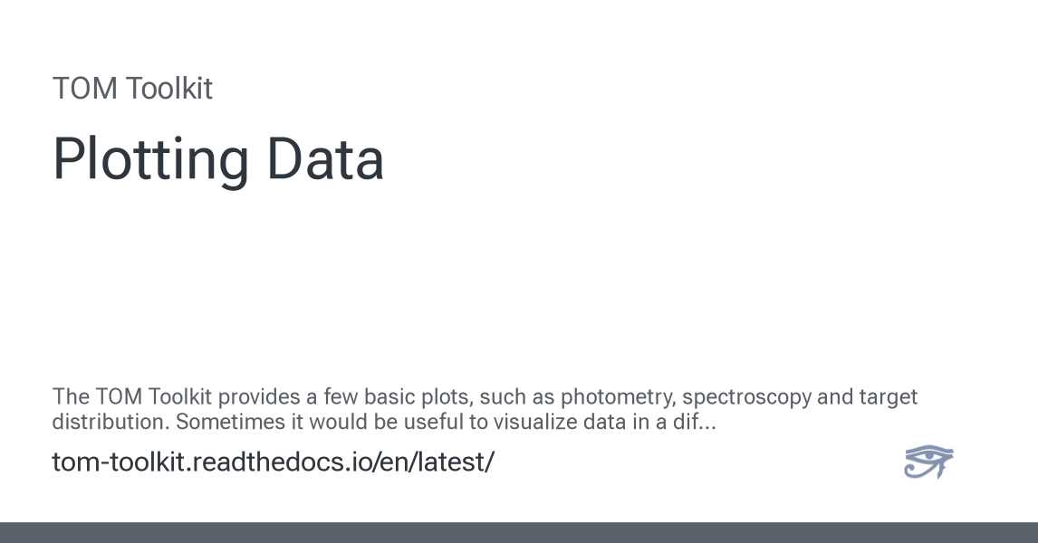 Plotting Data - TOM Toolkit documentation